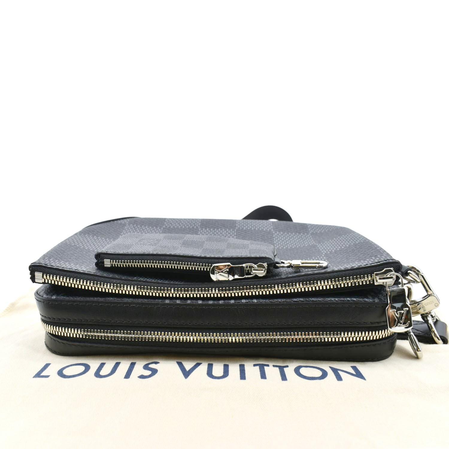 Louis Vuitton Trio Messenger Bag Grey Damier Graphite 3D in Coated Canvas  with Silver-tone - US