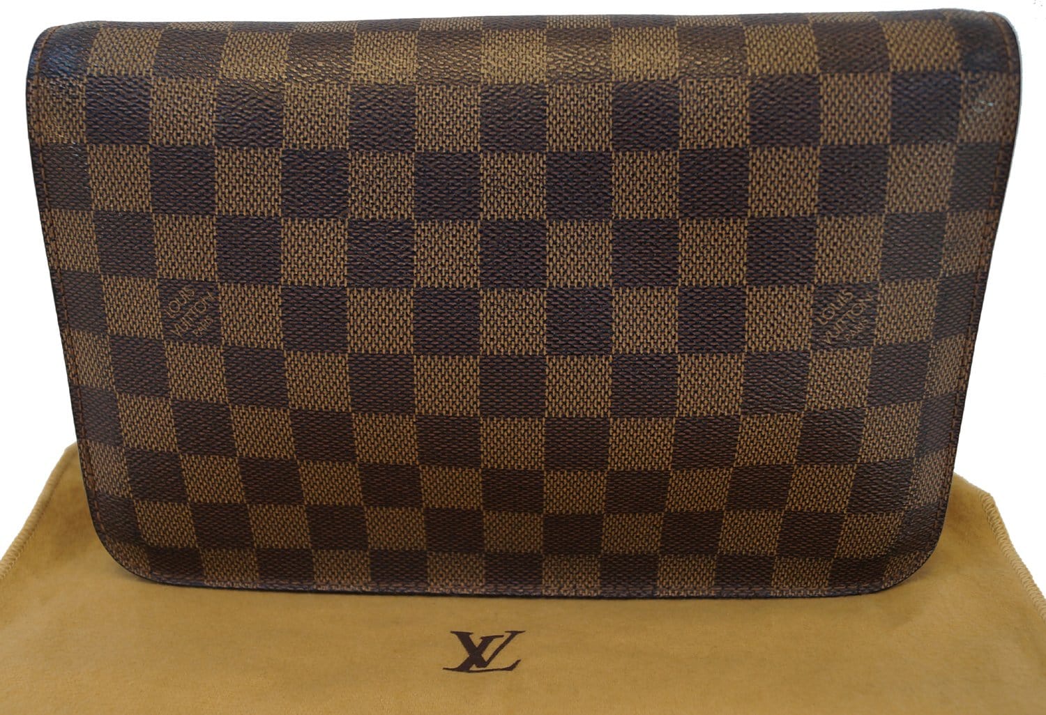 Louis Vuitton Vintage Damier Ebene Saint Louis Wristlet Clutch