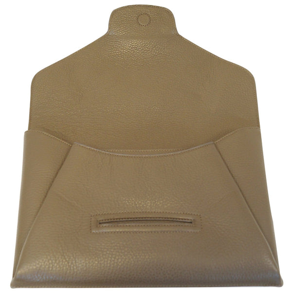 GIVENCHY Taupe Textured Leather Antigona Envelope Clutch