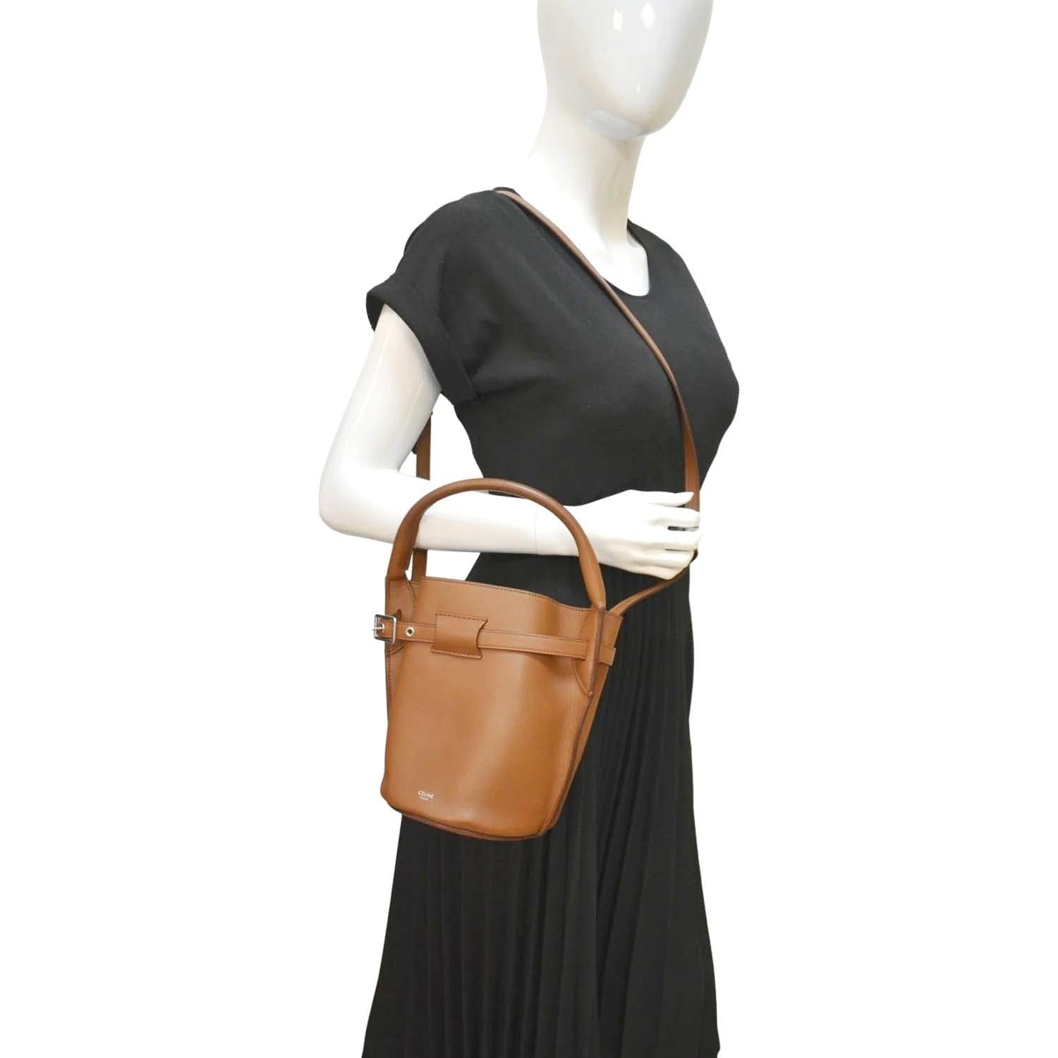 Celine Big Bag Nano Bucket Leather Shoulder Bag Tan