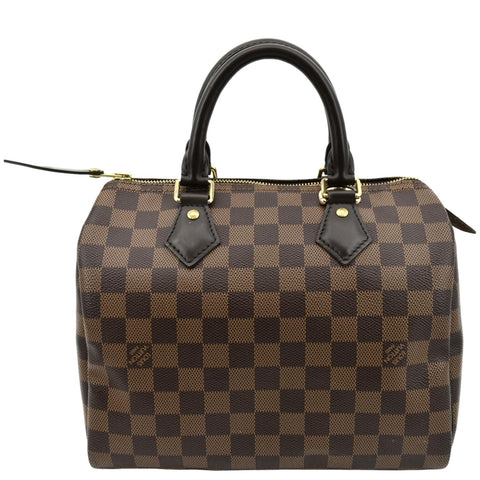 LOUIS VUITTON Speedy 25 Damier Ebene Satchel Bag Brown