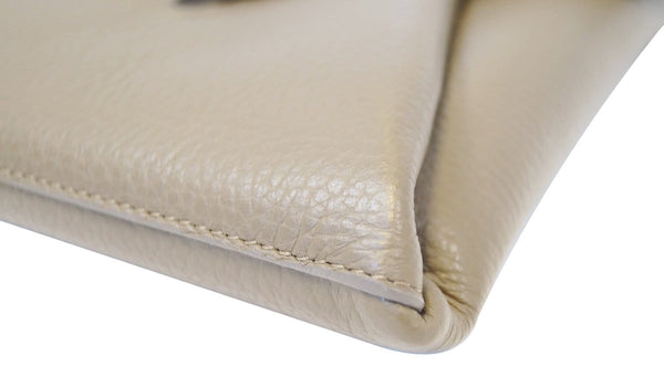 GIVENCHY Taupe Textured Leather Antigona Envelope Clutch