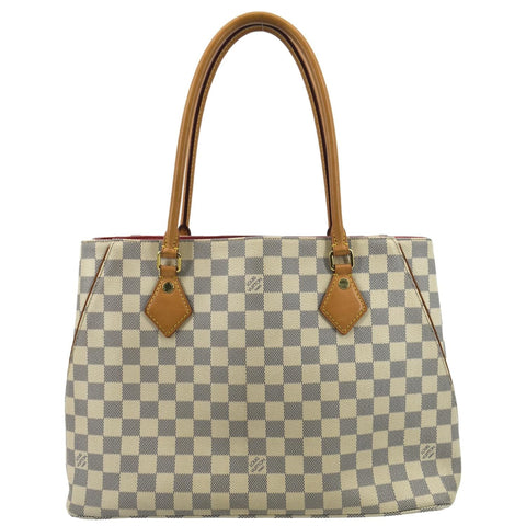 LOUIS VUITTON Calvi Damier Azur Shoulder Bag White