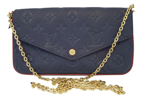LOUIS VUITTON Empreinte Leather Feilcie Chain Pochette Clutch