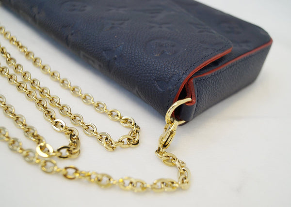 LOUIS VUITTON Empreinte Leather Feilcie Chain Pochette Clutch