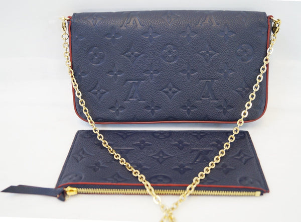 LOUIS VUITTON Empreinte Leather Feilcie Chain Pochette Clutch