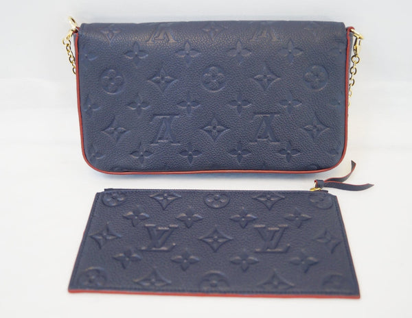 LOUIS VUITTON Empreinte Leather Feilcie Chain Pochette Clutch