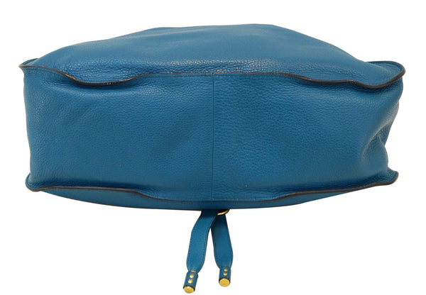 Chloé Marcie Large Laguna Blue Shoulder Handbag E2926