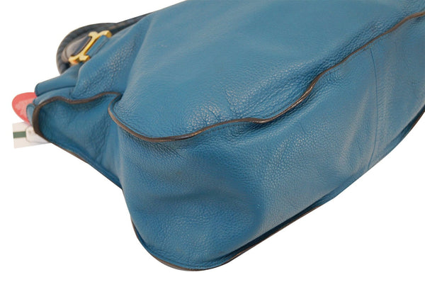 Chloé Marcie Large Laguna Blue Shoulder Handbag E2926