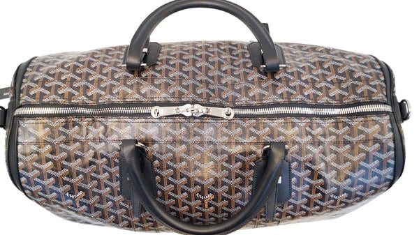 GOYARD Black Canvas Chevron Croisiere 50 Travel Bag