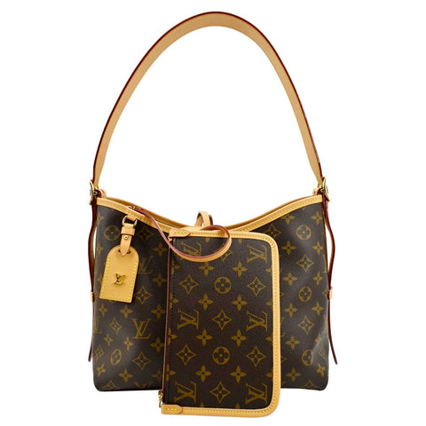LOUIS VUITTON Carryall PM Monogram Canvas Shoulder Bag Brown