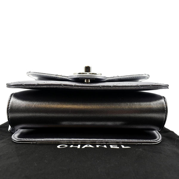 CHANEL Like a Wallet Quilted Lambskin Leather Shoulder Bag Gunmetal Metallic