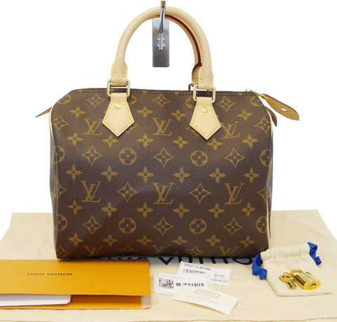 LOUIS VUITTON Speedy 25 Monogram Canvas  Satchel Bag