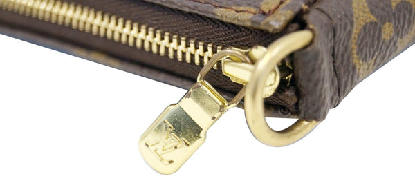 LOUIS VUITTON Brown Monogram Canvas Pochette Accessoires Pouch