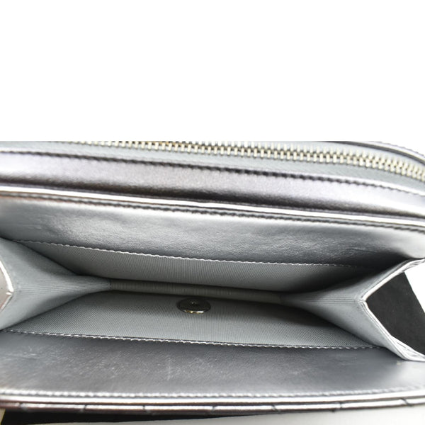 CHANEL Like a Wallet Quilted Lambskin Leather Shoulder Bag Gunmetal Metallic