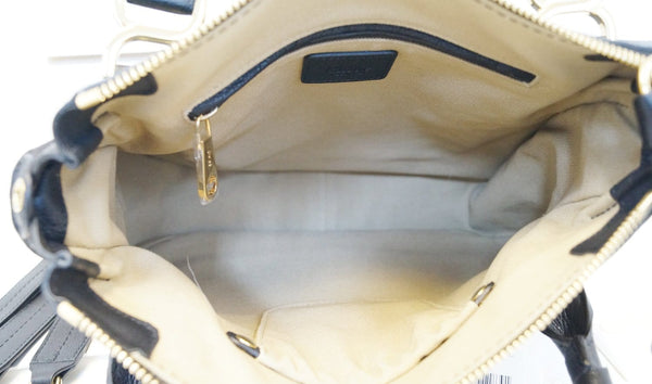 CHLOE Black Leather Marcie Large Shoulder Handbag