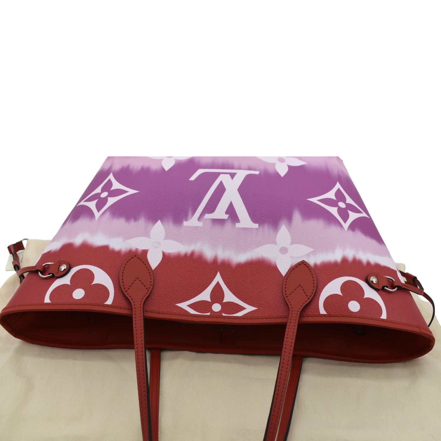 Louis Vuitton Neverfull MM Giant Monogram Red & Pink Escale