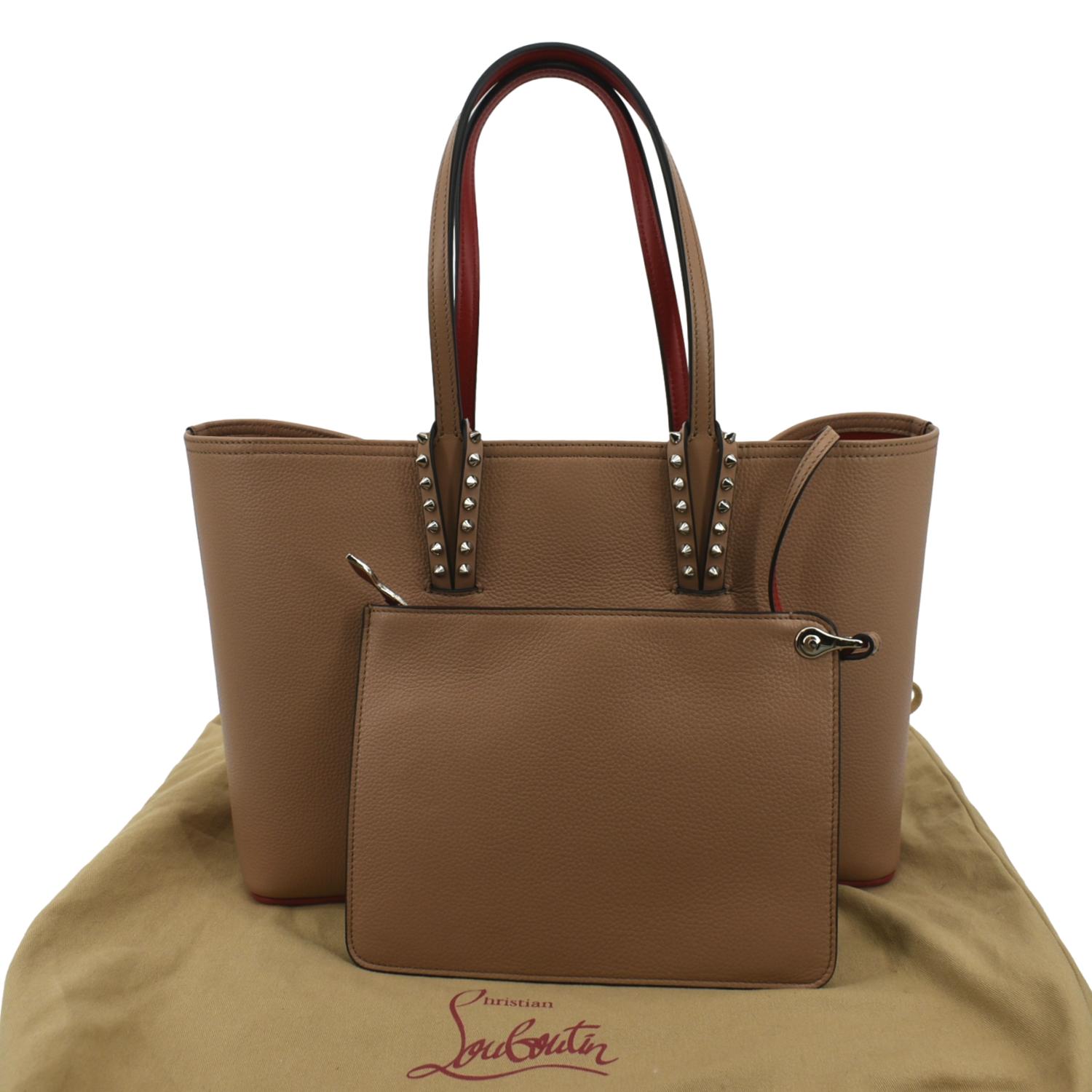 Cabata Small Leather Tote in Beige - Christian Louboutin