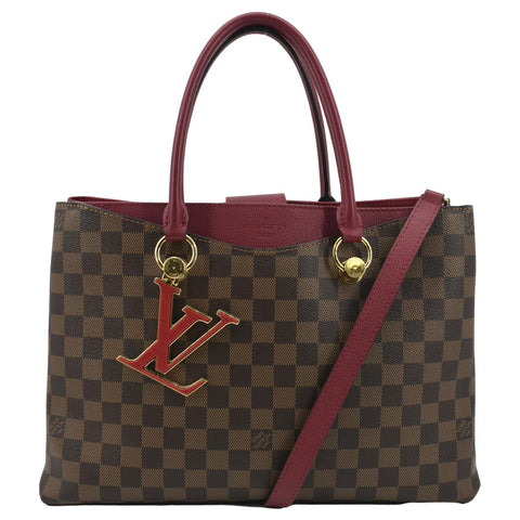 LOUIS VUITTON LV Riverside Damier Ebene Shoulder Bag Brown