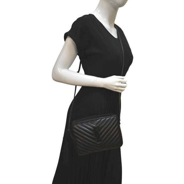 Yves Saint Laurent Lou Leather Camera Crossbody Bag - Full View