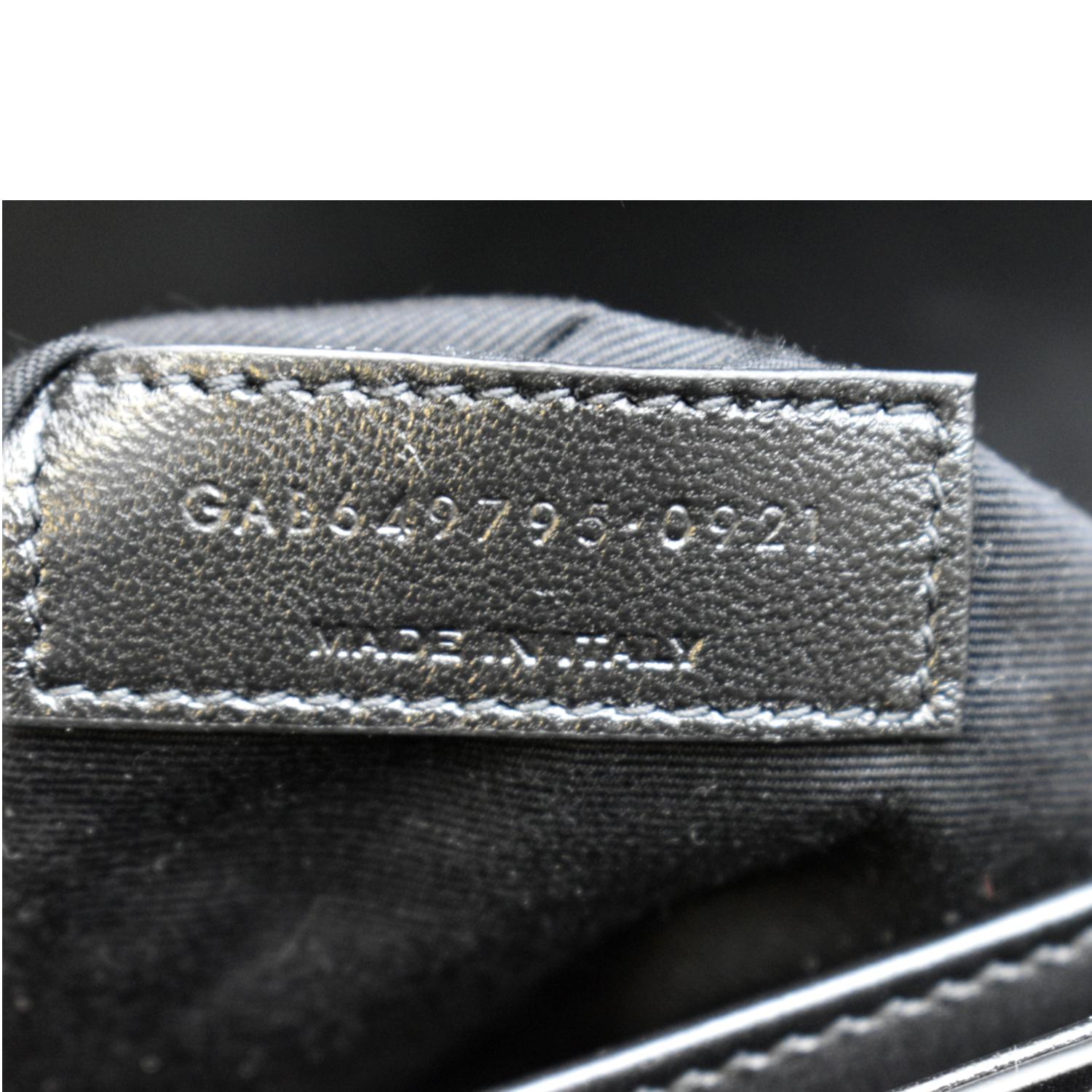 Yves Saint Laurent Le Maillon Smooth Leather Shoulder Bag Black