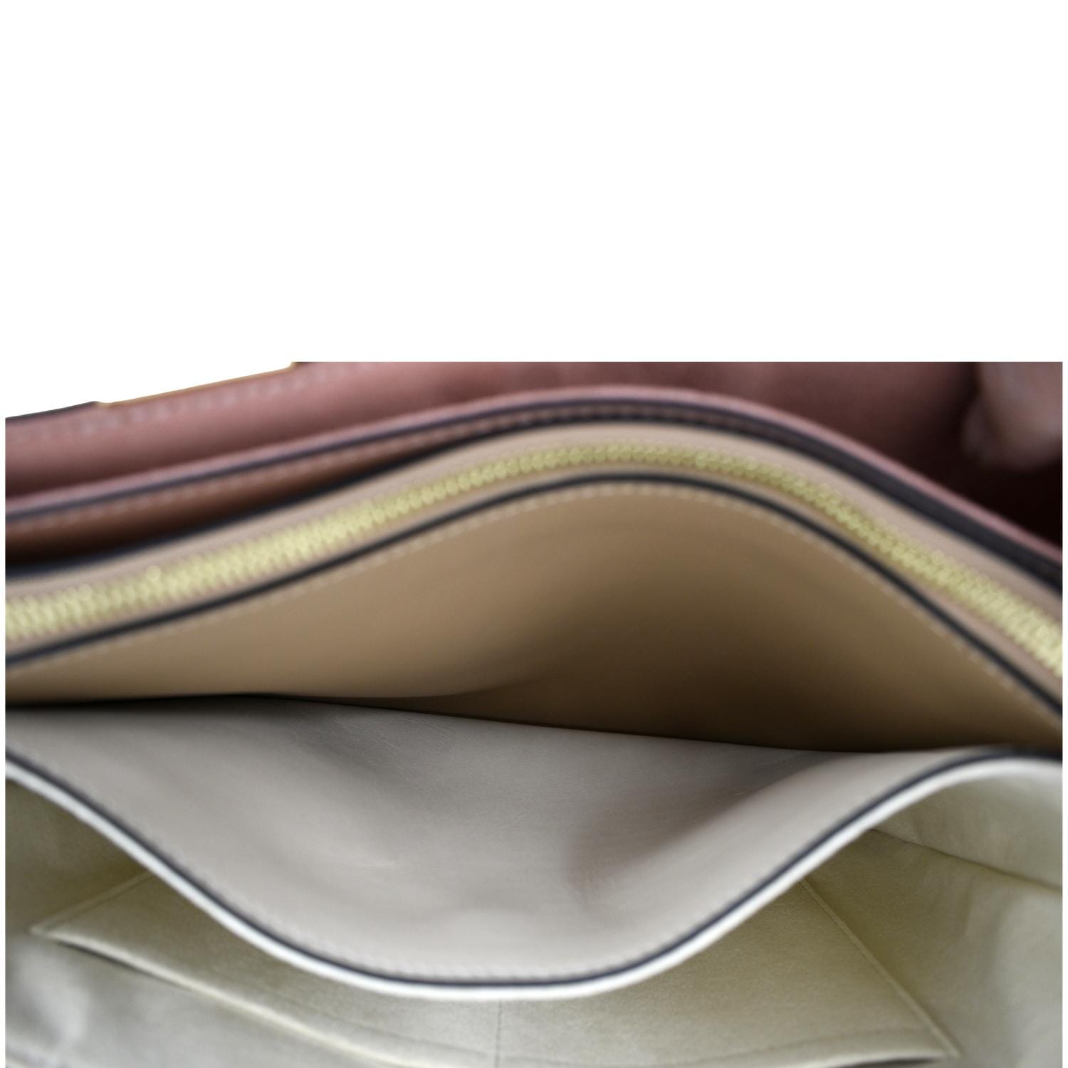 Louis Vuitton Millefeuille Handbag Monogram Canvas Leather Brown Pink Cream