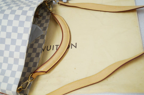 LOUIS VUITTON Soffi Damier Azur Canvas White Shoulder Handbag