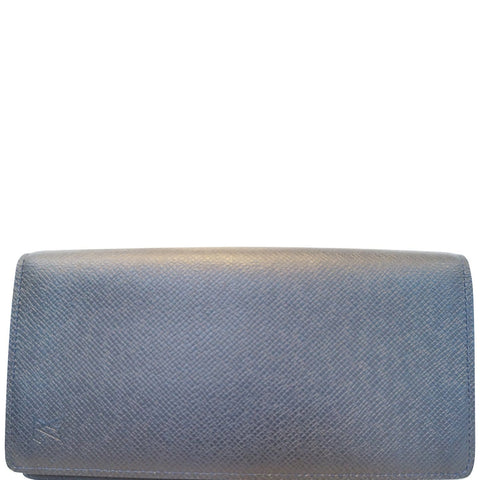 LOUIS VUITTON Brazza Black Taiga Leather Wallet
