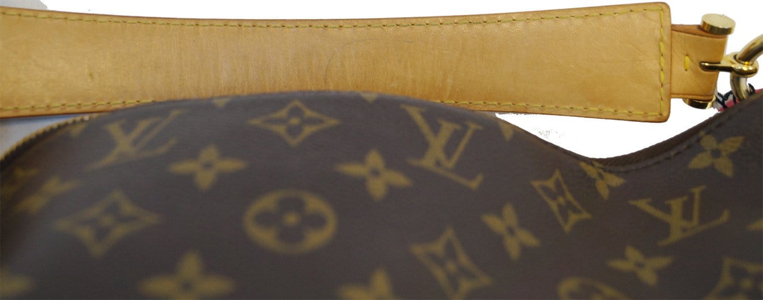 Authentic Louis Vuitton Sully MM Monogram M40587 Hobo Bag Exterior Damaged  LD376