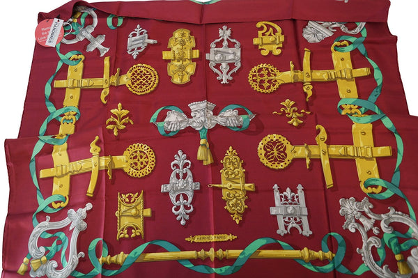 Hermes Red Silk Scarf - Sale