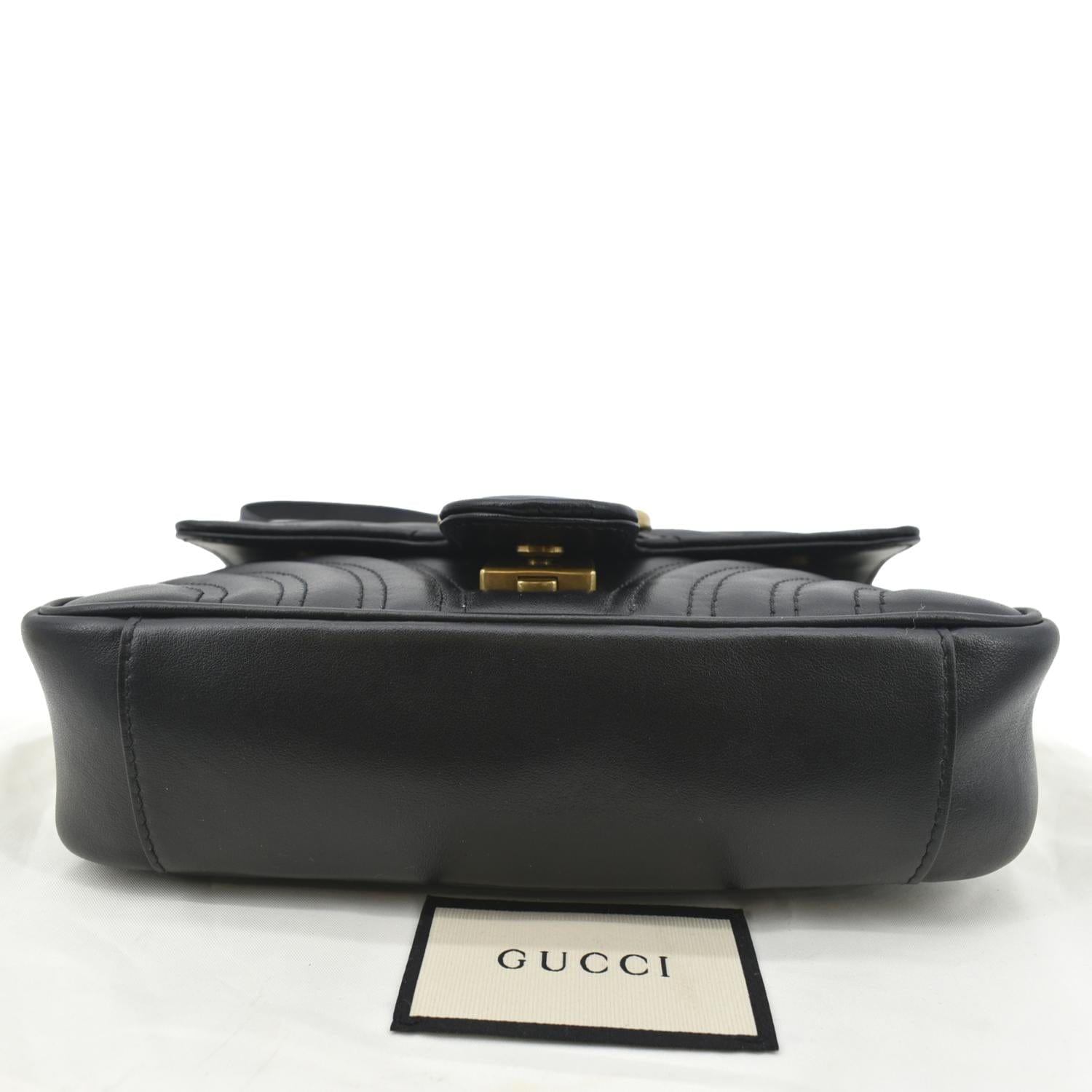 Gucci GG Marmont Mini Leather Shoulder Bag Black