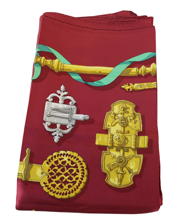 Hermes Red Silk Scarf - Sale