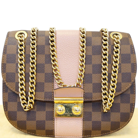 LOUIS VUITTON Wight Damier Ebene Magnolia Shoulder Crossbody Bag