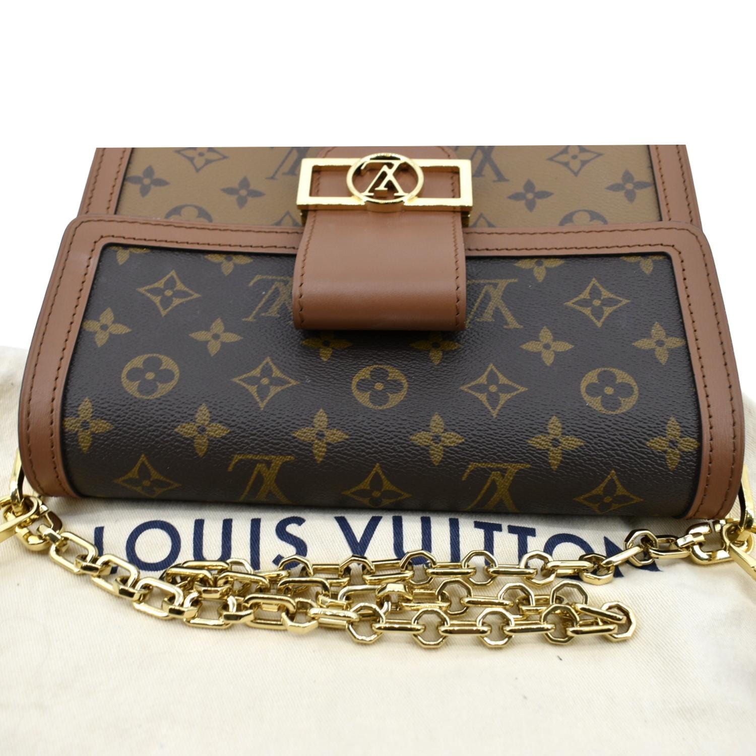 Louis Vuitton Dauphine Shoulder Bag Reverse Monogram Canvas MM For Sale at  1stDibs