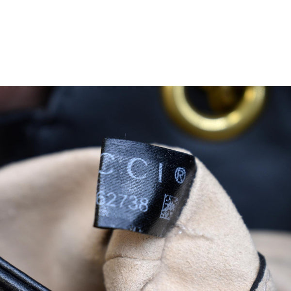 Gucci GG Marmont Mini Leather Shoulder Bag Black - Tag otherside