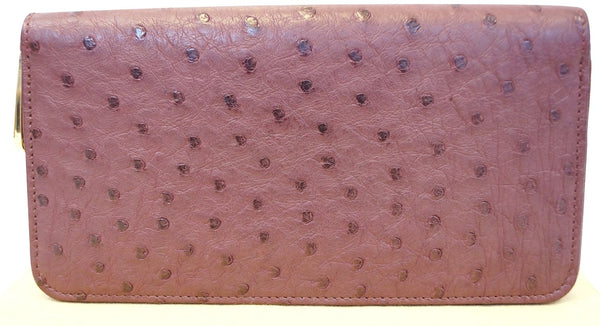Louis Vuitton Zippy Wallet Ostrich Leather Burgundy - exterior