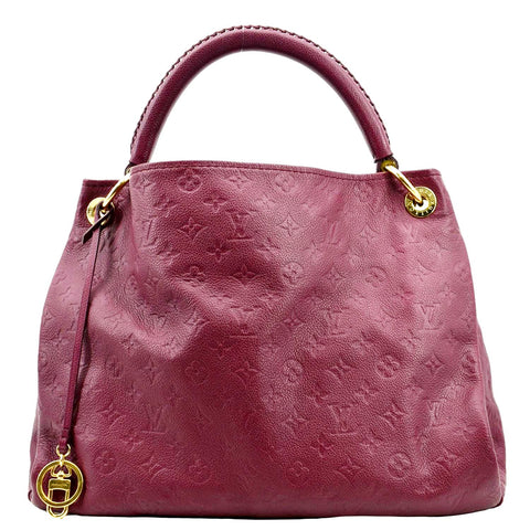 LOUIS VUITTON Artsy MM Empreinte Leather Hobo Bag Plum
