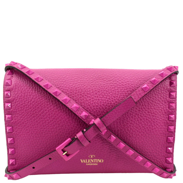 Valentino Small Rockstud Leather Crossbody Bag - Front