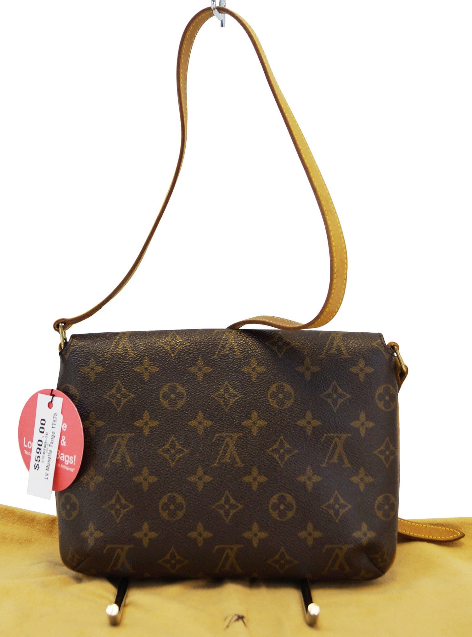 Louis Vuitton LV Monogram Musette Tango Shoulder Bag For Sale at
