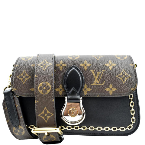 LOUIS VUITTON Neo Saint Monogram Canvas Shoulder Bag Black