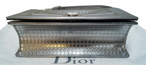 CHRISTIAN DIOR Handbags - Diorama Silver Perforated Leather - for sale