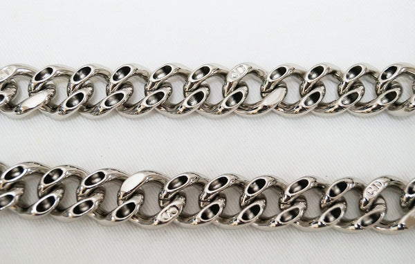 CHRISTIAN DIOR Handbags - Diorama Metallic Silver Perforated Leather - chain