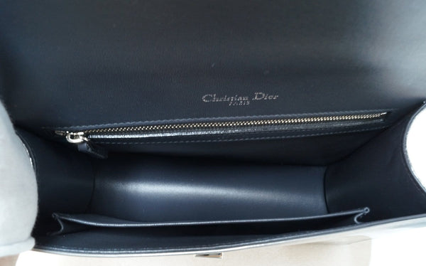 CHRISTIAN DIOR Handbags - Diorama Silver Perforated pure Leather bag