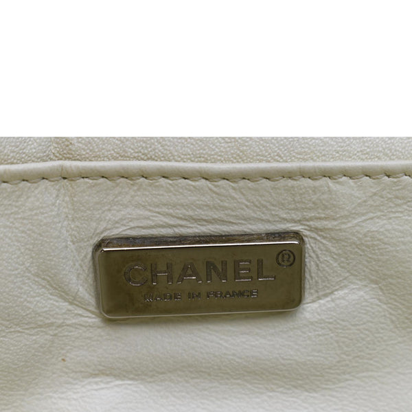 Chanel Flap Python Leather Crossbody Bag Ivory - Made In France