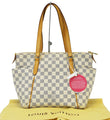 LOUIS VUITTON Damier Azur Totally Pm Shoulder Handbag