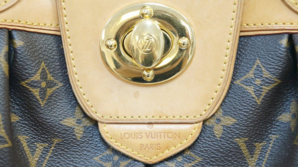 LOUIS VUITTON Boetie GM Monogram Canvas Shoulder Handbag Brown