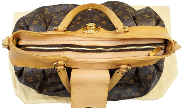 LOUIS VUITTON Boetie GM Monogram Canvas Shoulder Handbag Brown