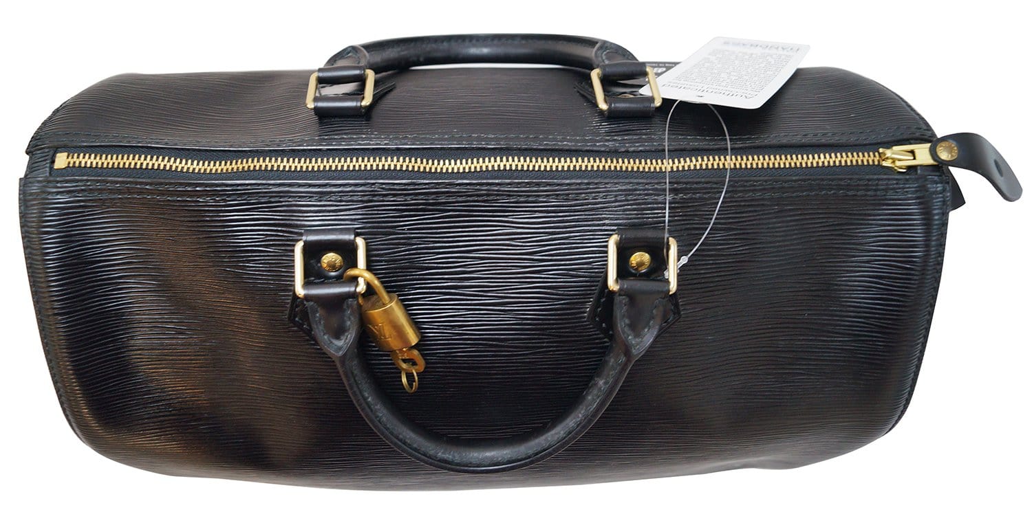Louis Vuitton Speedy 35 black epi Leather ref.648905 - Joli Closet