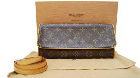 LOUIS VUITTON Monogram Canvas Pochette Twin GM Pouch