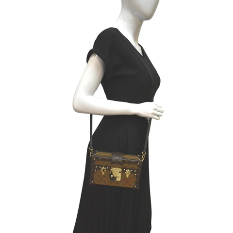 Louis Vuitton Petite Malle Monogram Canvas Shoulder Bag - Full View